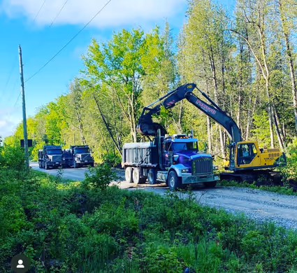 Multiple excavators on site